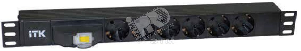 Блок розеток ITK PDU 9 розеток шнур 2 метравилка IEC 320 C14, профиль ...