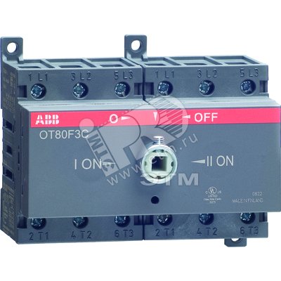 Рубильник реверсивный 4п OT63F4C до 63А без ручки (1SCA105369R1001) ABB ...