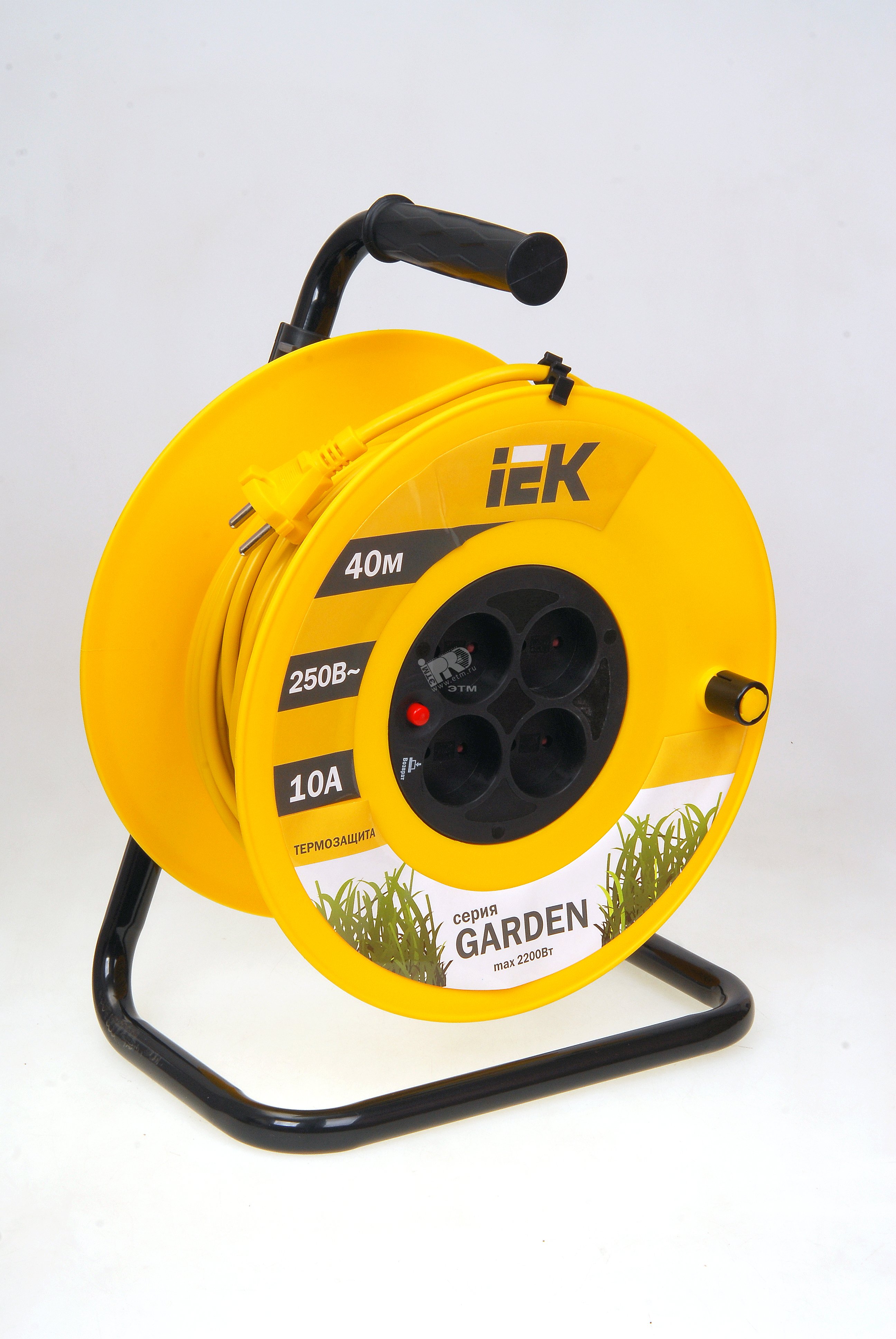 Удлинитель силовой 4 розетки шнур 30м ПВС 2x0.75 УК30 с термозащитой ...