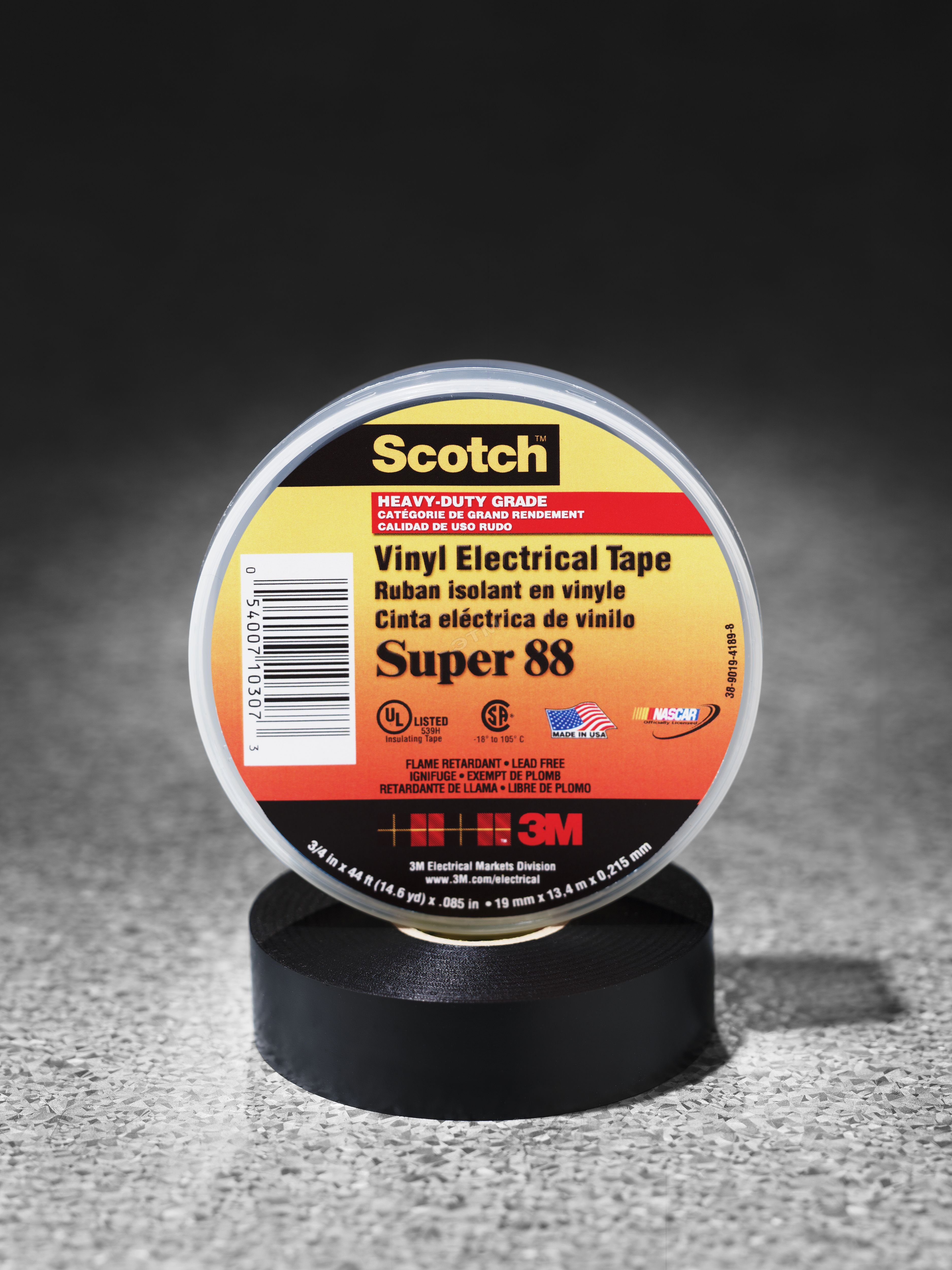 Изолента ПВХ черная 19мм 20м Scotch Super 88 3М купить цена