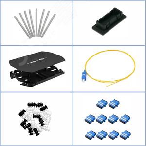 Кросс NTSS оптический 19'' укомплектованный 1U. 8 портов SC/UPC