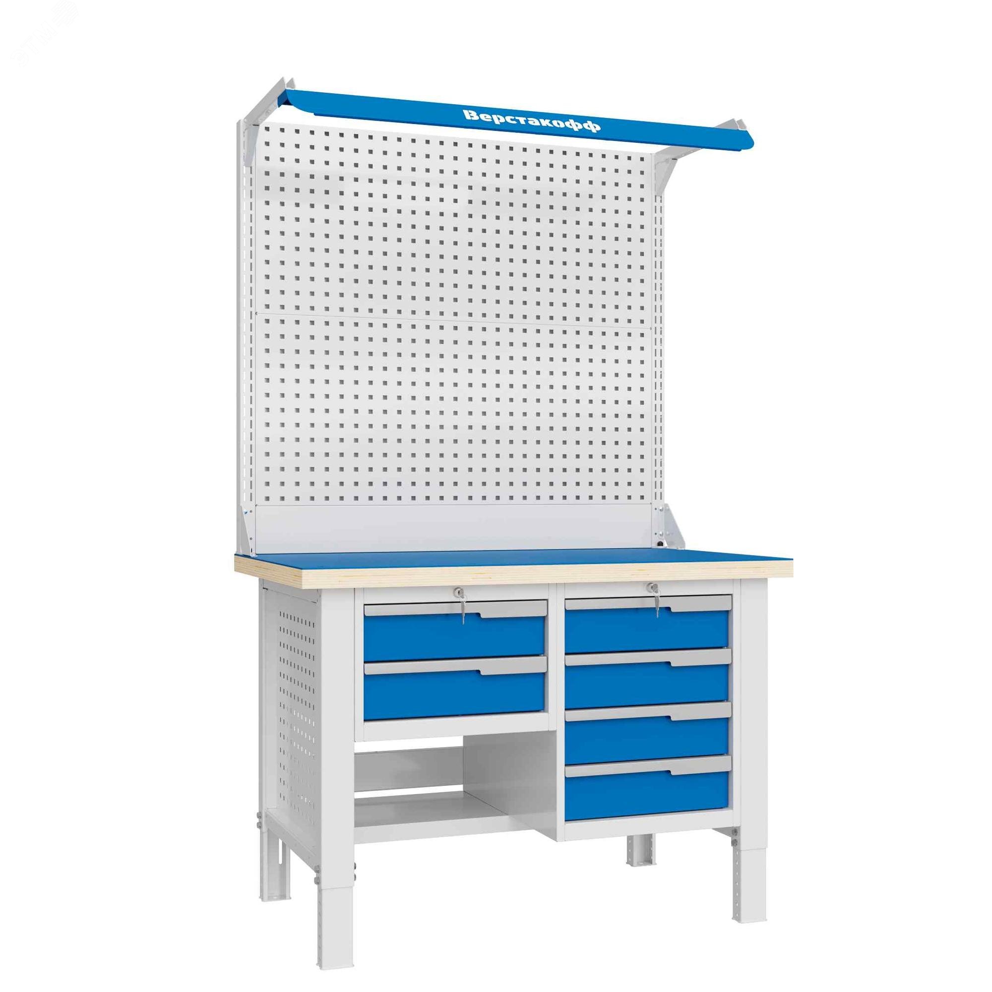 Изображение товара Верстак слесарный CTR 1232.S14.3-2F для профессиональной мастерской