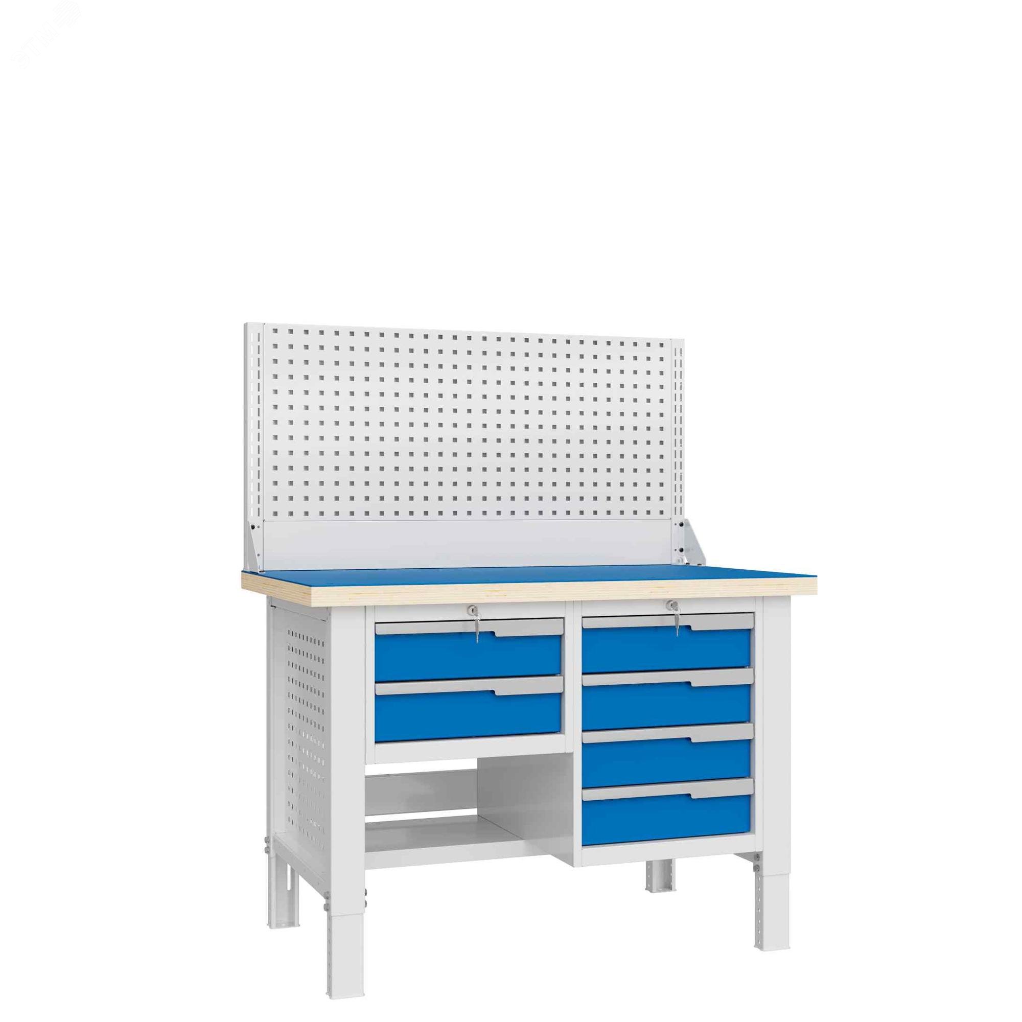 Изображение товара Верстак слесарный CTR 1232.S14.3-1 с регулируемой высотой и большой нагрузкой