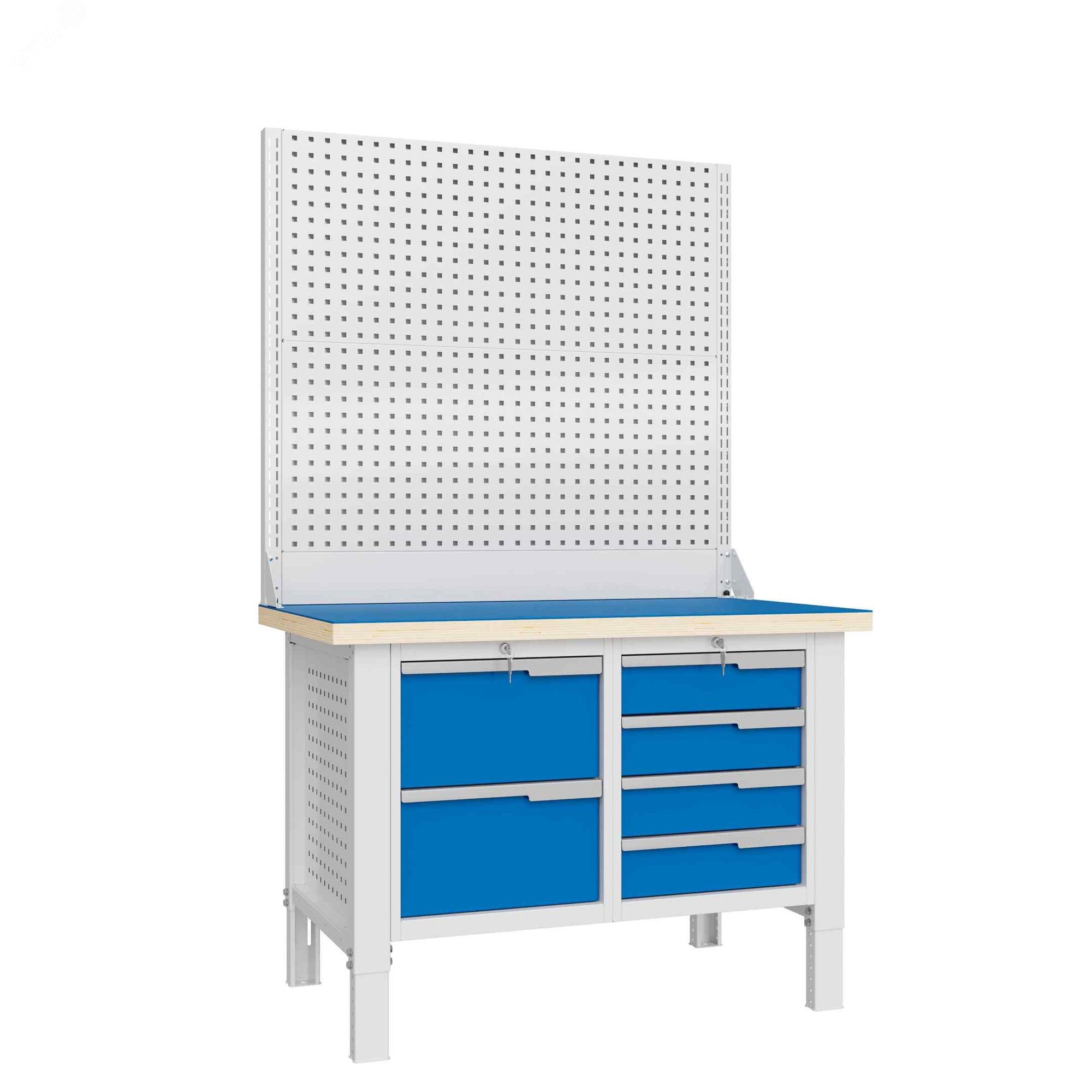 Изображение товара Верстак слесарный CTR 1232.S24.3-2 с регулировкой высоты и нагрузкой 1500 кг