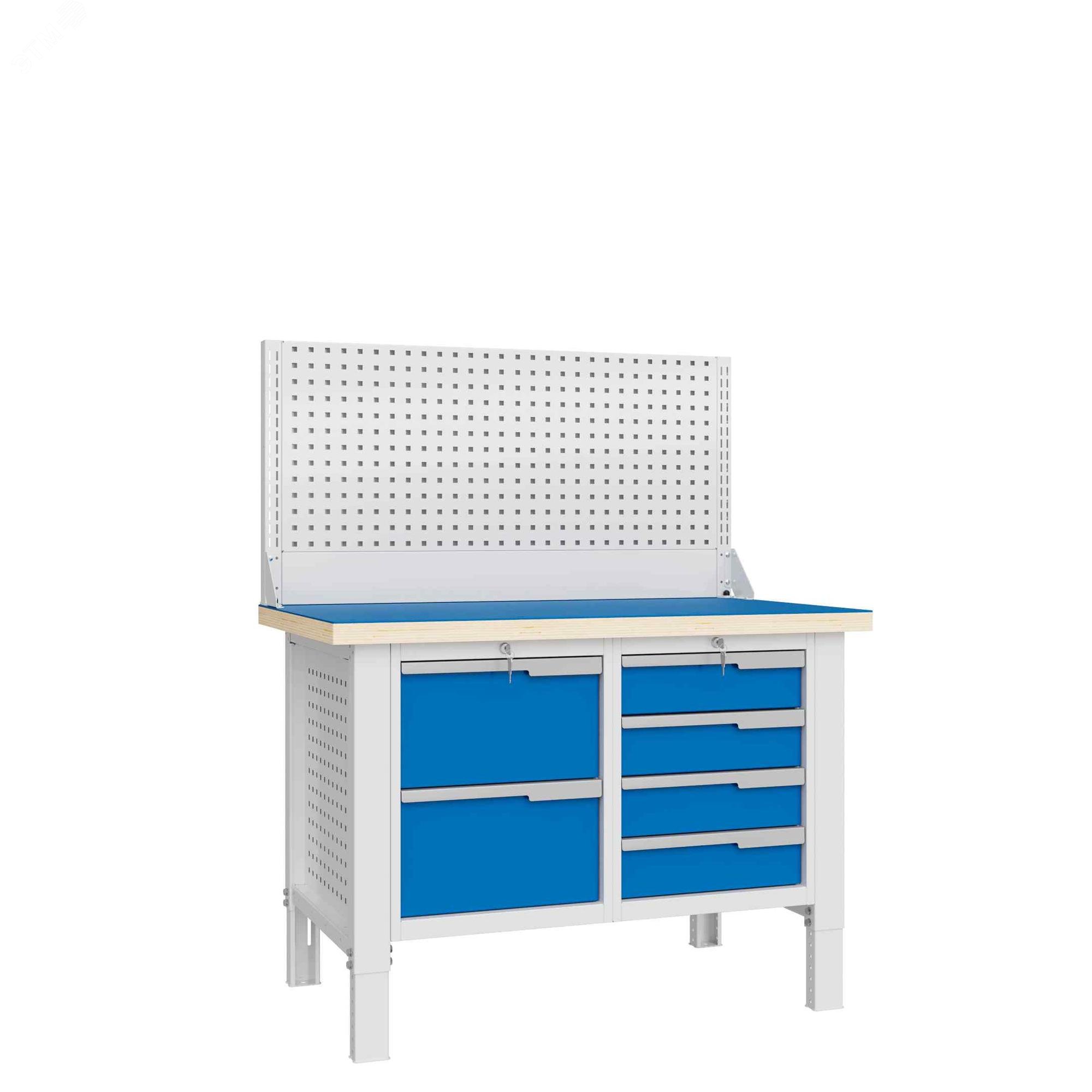 Изображение товара Верстак слесарный CTR 1232.S24.3-1 Россия усиленная регулировка нагрузка 1500кг