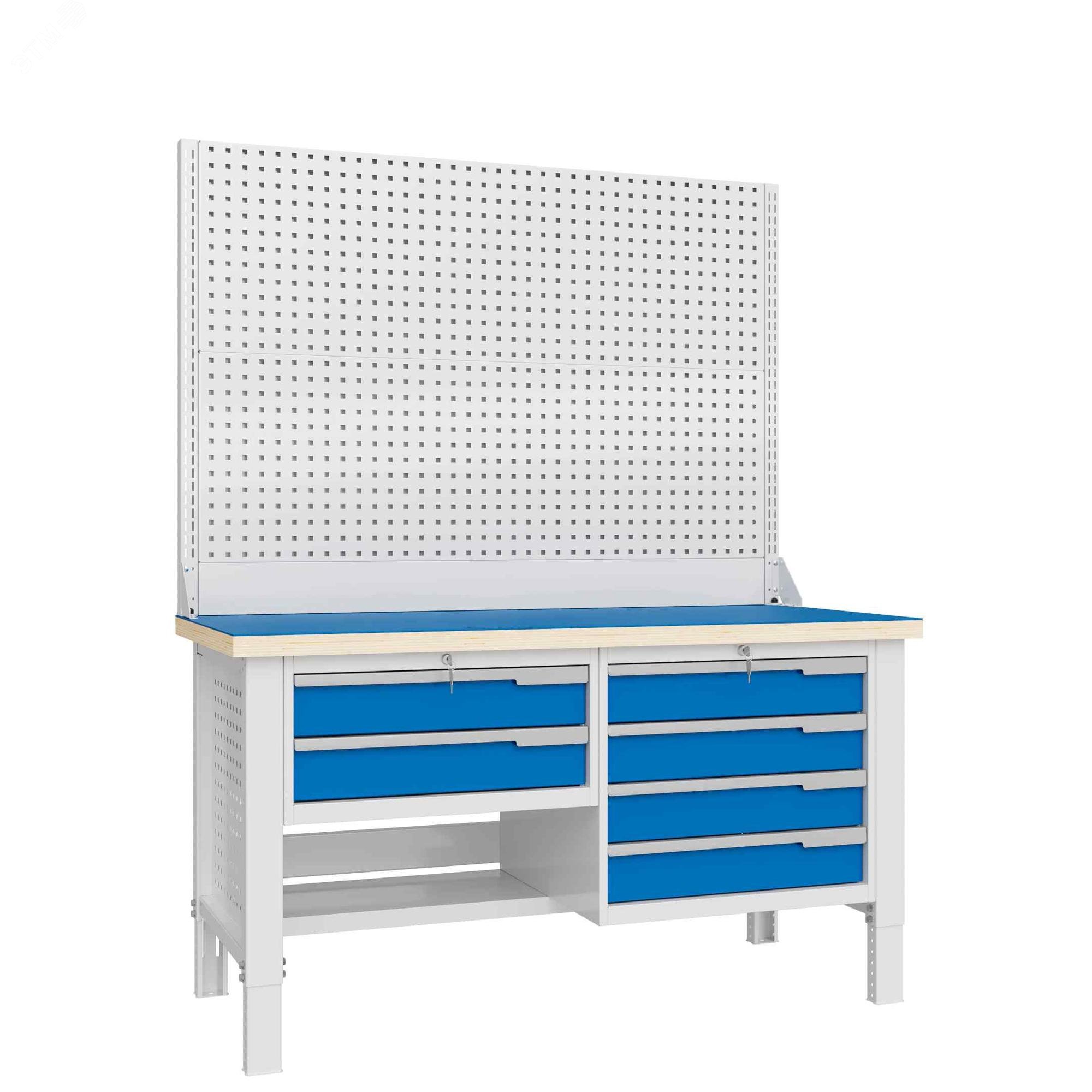 Изображение товара Верстак слесарный CTR 1632.L14.5-2 из стали с регулируемой высотой