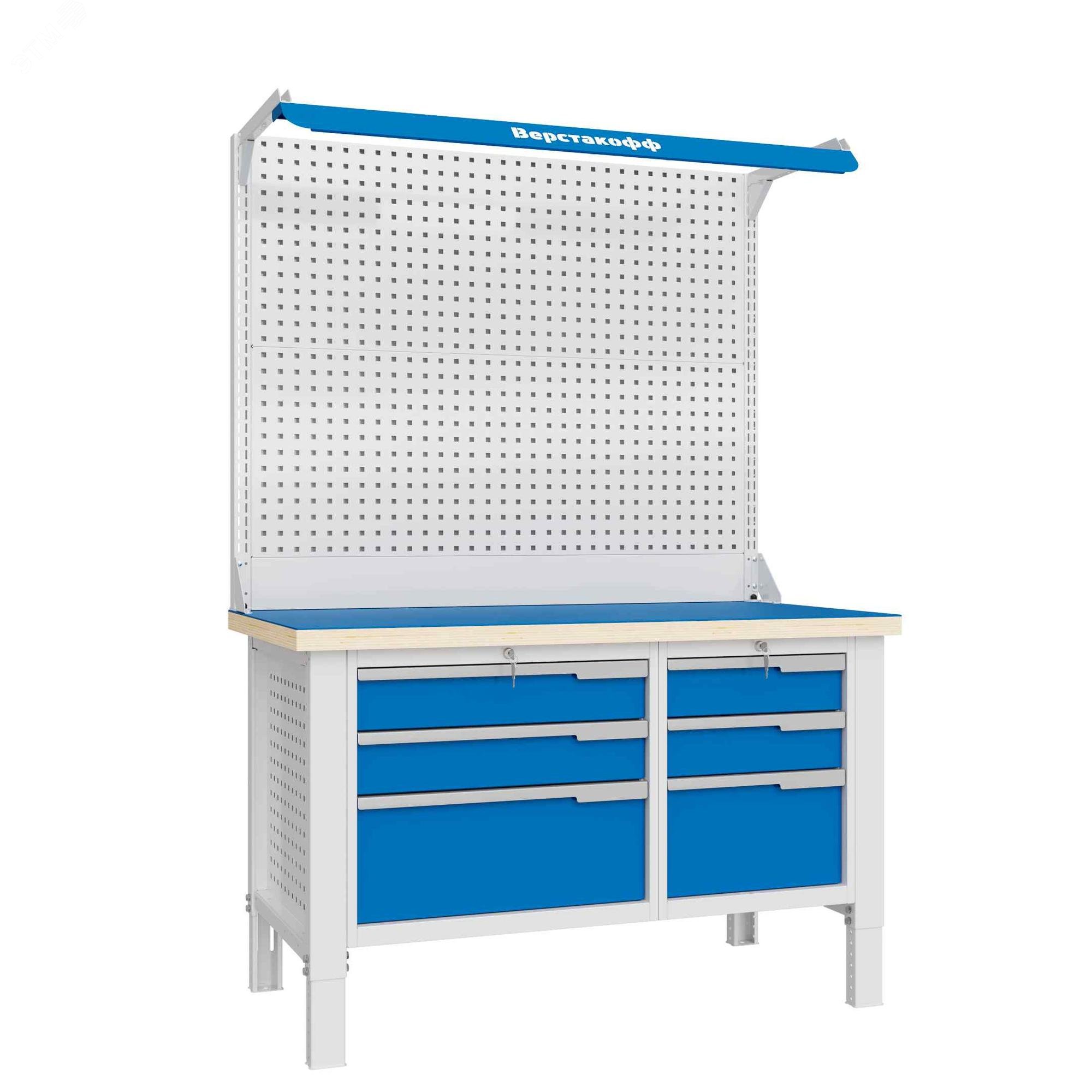 Изображение товара Верстак слесарный CTR 1432.S3L3.4-2F с регулируемой высотой и высокой нагрузкой