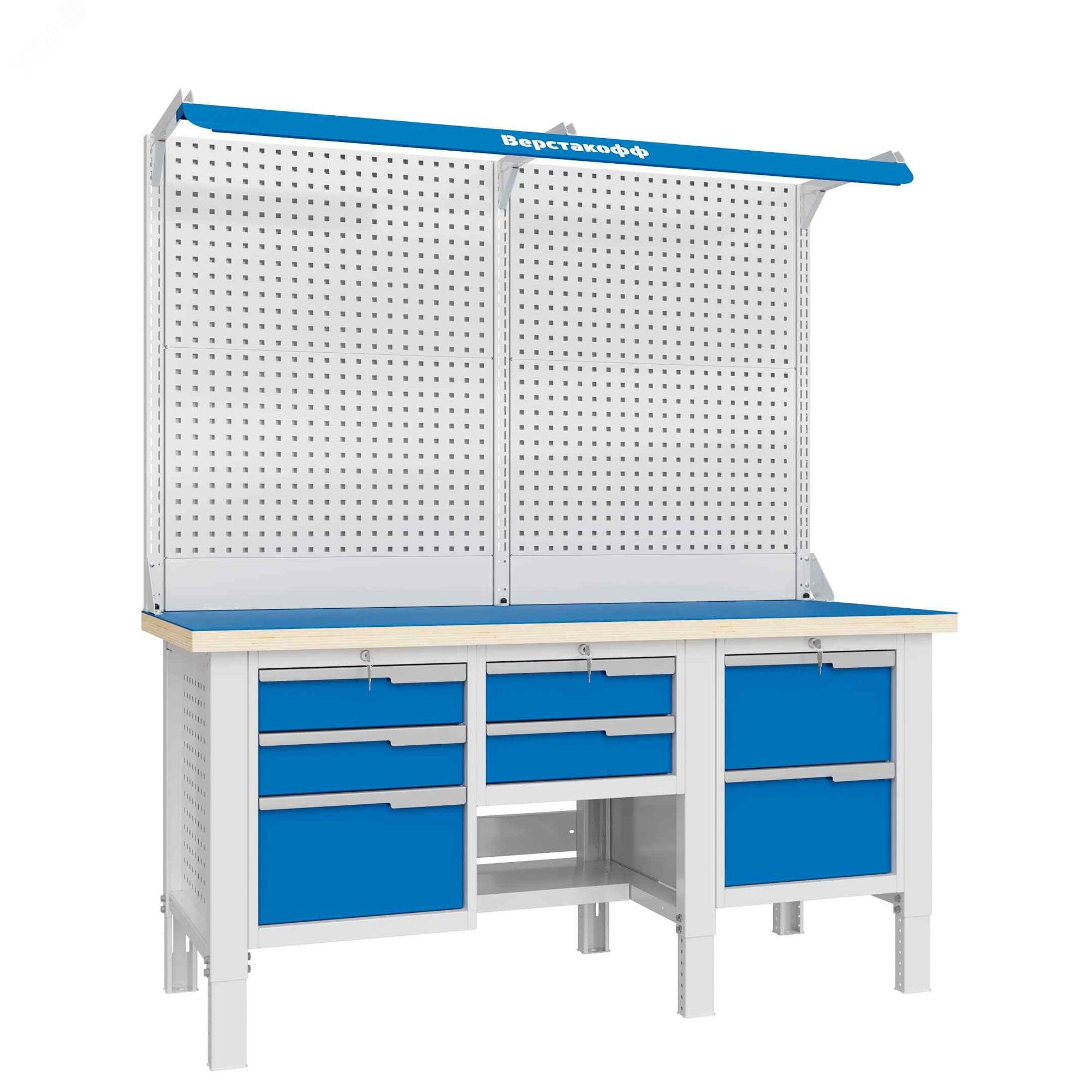 Изображение товара Верстак слесарный CTR 1832.S123.13-2F с регулировкой по высоте и высокой нагрузкой