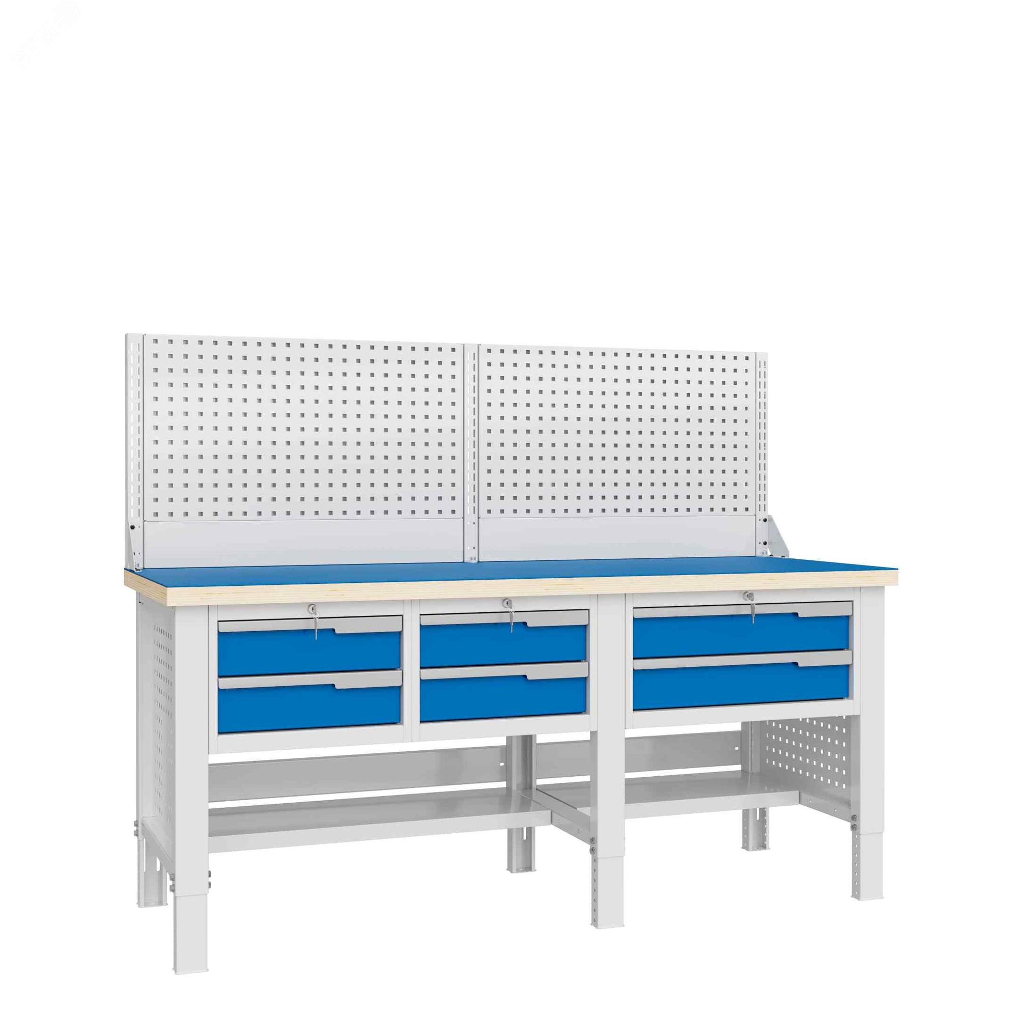 Изображение товара Верстак слесарный CTR 2032.S11L1.23-1 с регулируемой высотой и высокой грузоподъемностью