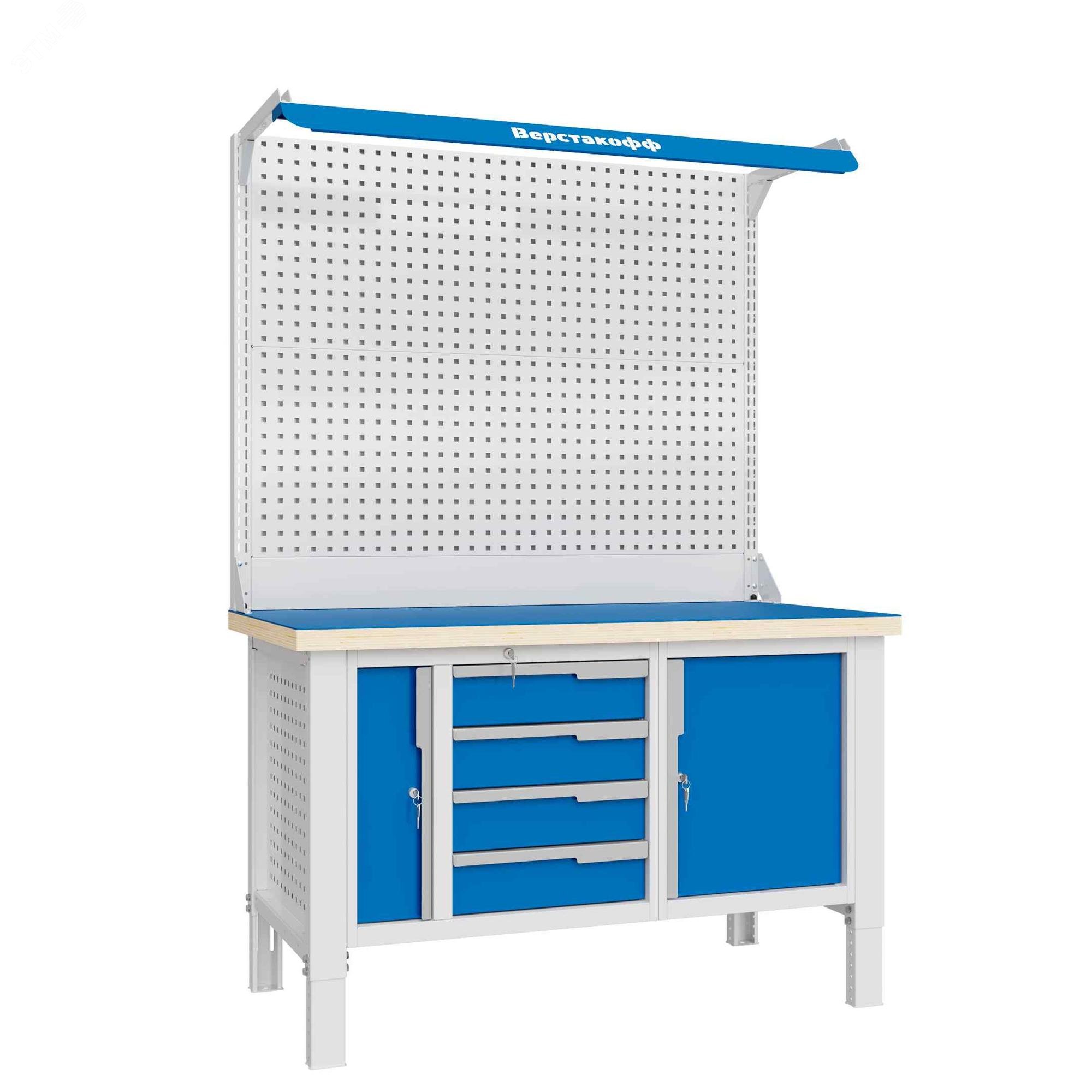 Изображение товара Верстак слесарный CTR 1432.S7L6.4-2F — надежное рабочее место