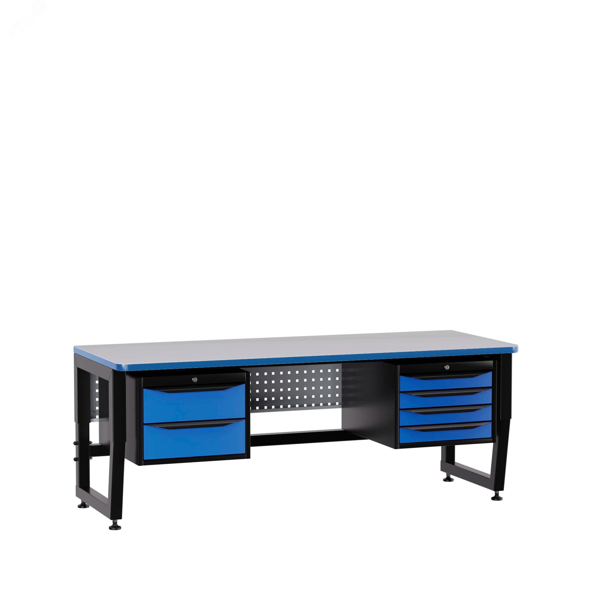 Изображение товара Стол монтажный SPC 18.24 с ящиками и дополнительными опциями для профессиональной работы