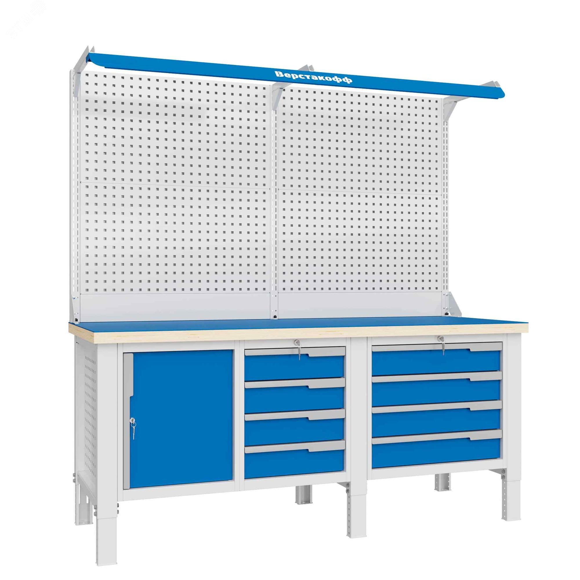 Изображение товара Верстак слесарный CTR 2032.S47L4.23-2F с регулируемой высотой и высокой нагрузкой