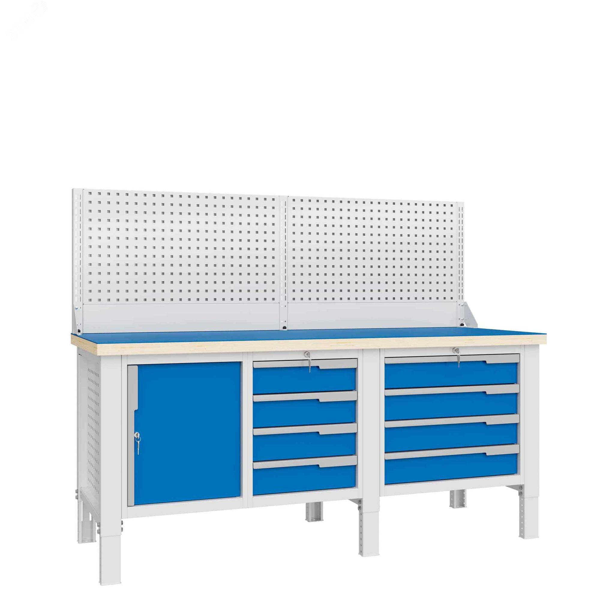 Изображение товара Верстак слесарный CTR 2032.S47L4.23-1 с регулируемой высотой и высокой нагрузкой