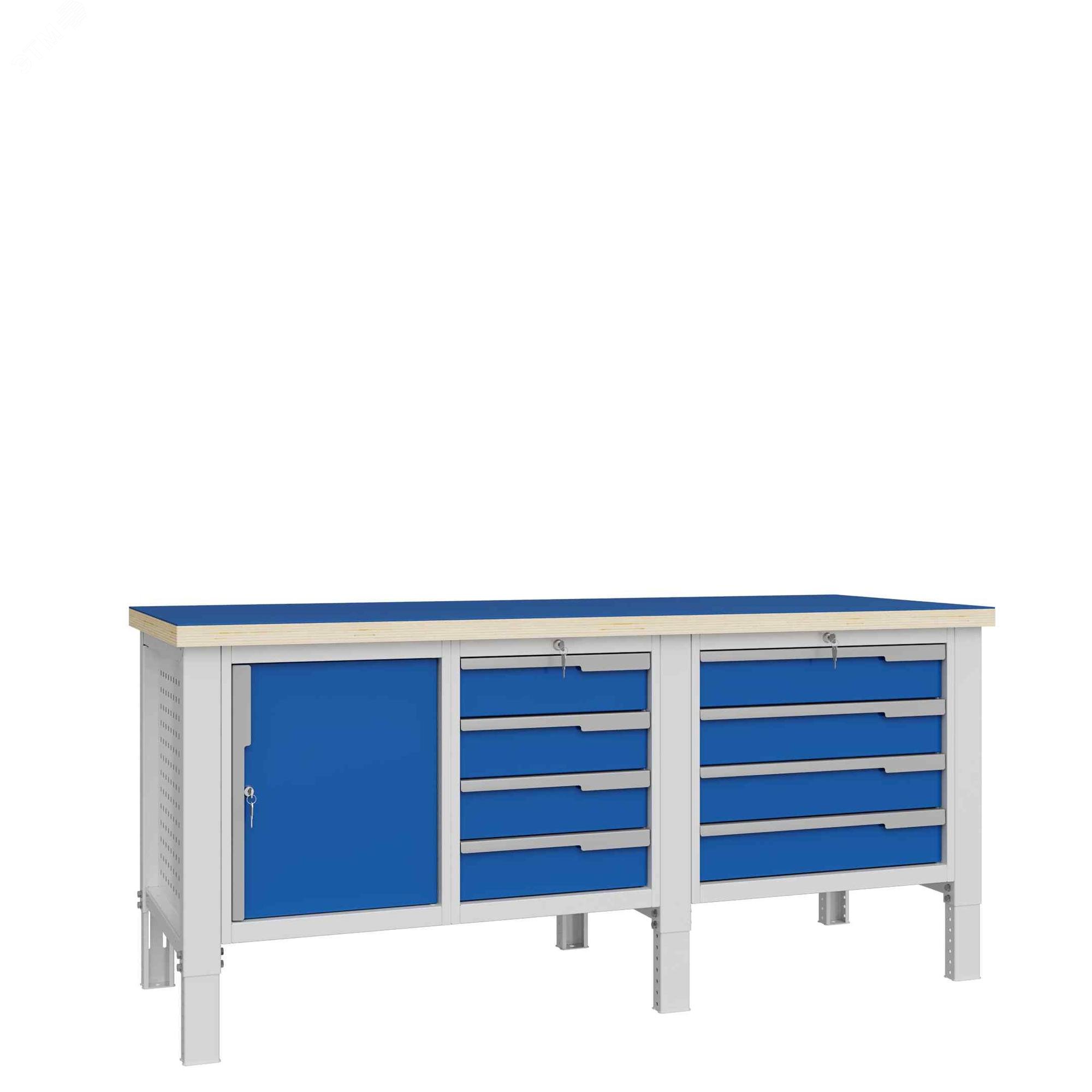 Изображение товара Верстак слесарный CTR 2032.S47L4.23 с регулировкой высоты и высокой нагрузочной способностью