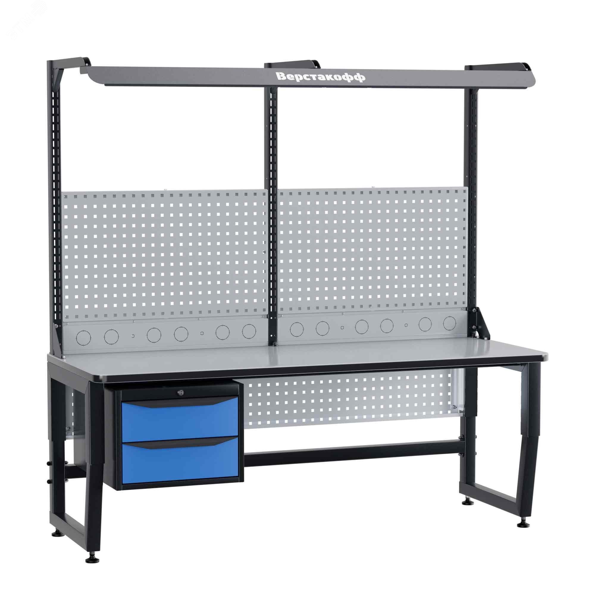 Изображение товара Стол антистатический SPC A18.2-1FR для работы с электроникой, регулировка высоты