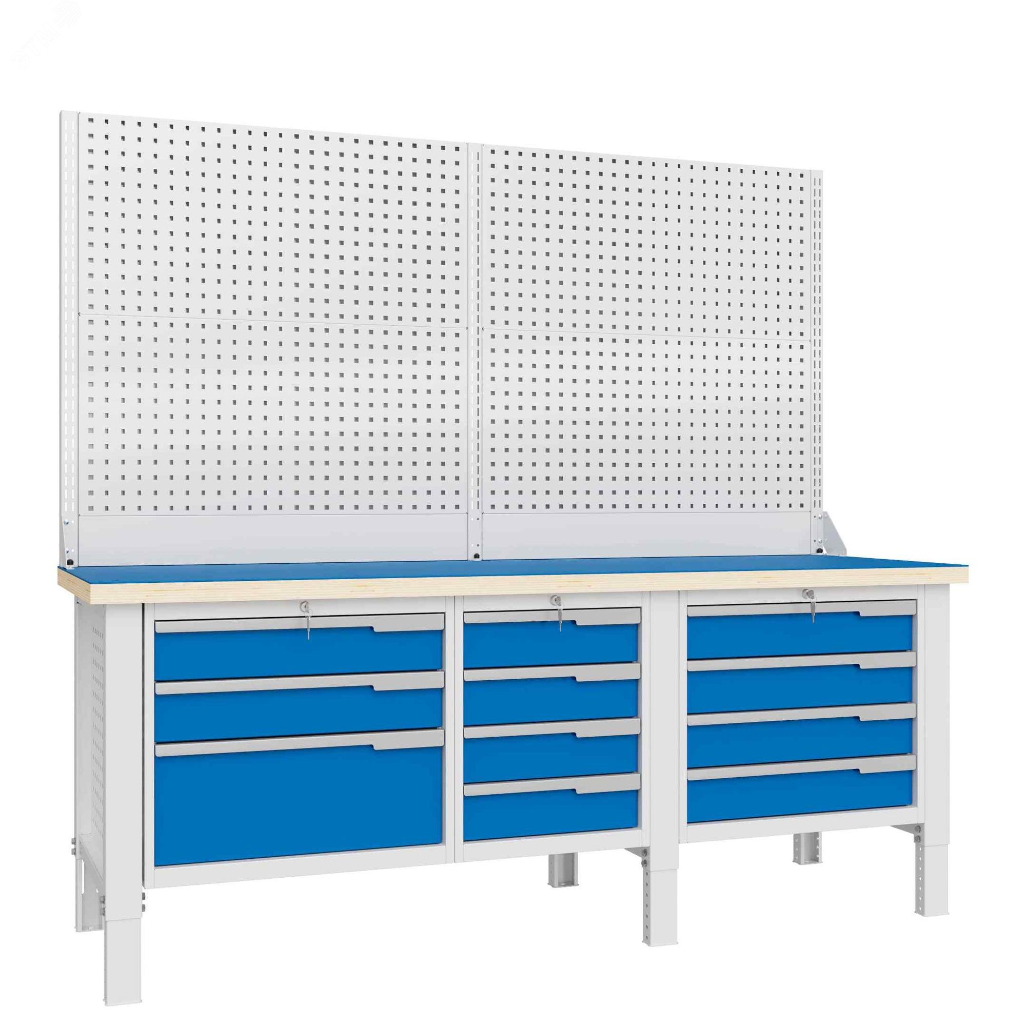 Изображение товара Верстак слесарный CTR 2232.S4L34.24-2 с регулировкой высоты и высокой нагрузкой