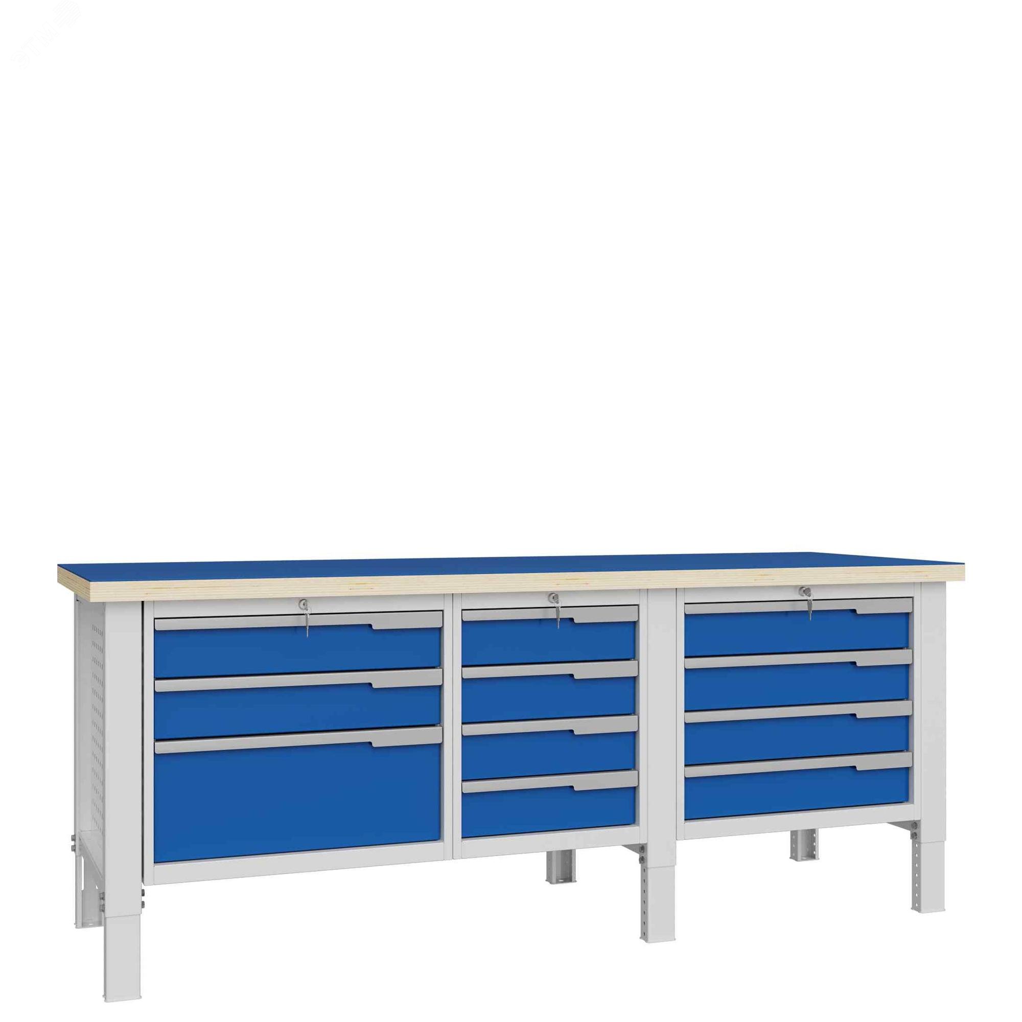 Изображение товара Верстак слесарный CTR 2232.S4L34.24 с регулируемой высотой и нагрузкой 2000 кг