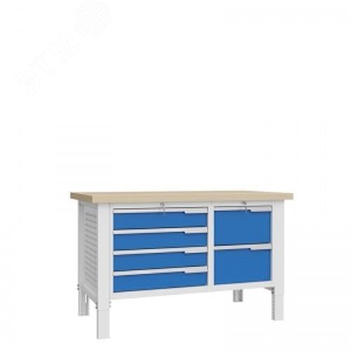 Изображение товара Верстак слесарный CTR 1402.S2L4.4 регулируемый по высоте с нагрузкой 1500 кг