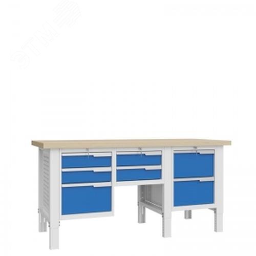 Изображение товара Верстак слесарный CTR 1802.S123.13 с регулируемой высотой и высокой грузоподъемностью