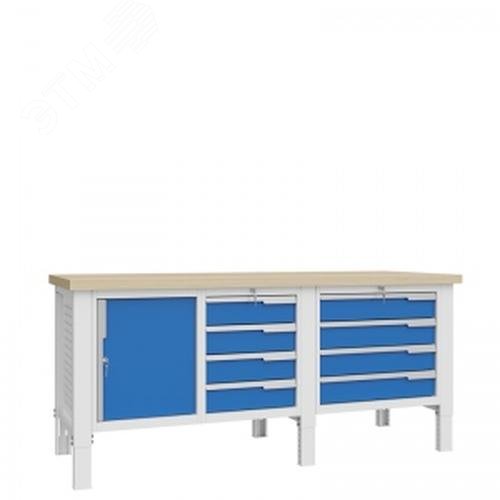 Изображение товара Верстак слесарный CTR 2002.S47L4.23 с регулировкой высоты и усиленными модулями