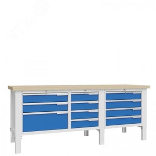 Изображение товара Верстак слесарный CTR 2202.S4L34.24 с регулировкой высоты и большой нагрузкой