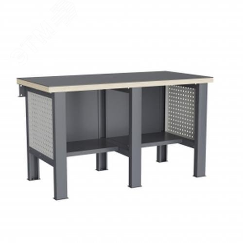 Изображение товара Верстак слесарный FBK 1552.111.2 с перфорированным экраном и электромонтажным блоком