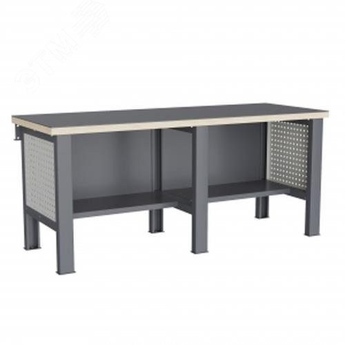 Изображение товара Верстак слесарный FBK 2052.111.4 с перфорированными экранами и электромонтажным блоком