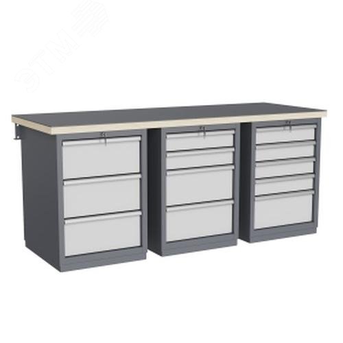 Изображение товара Верстак слесарный FBK 205.345 из влагостойкой фанеры с перфорированным экраном и освещением