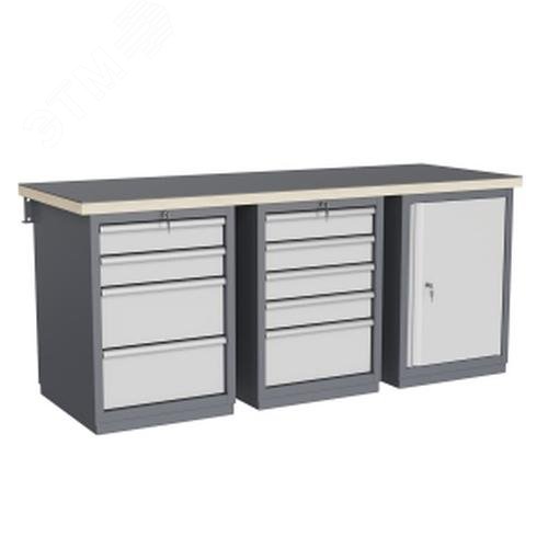 Изображение товара Слесарный верстак FBK 205.457 с перфорированным экраном и освещением