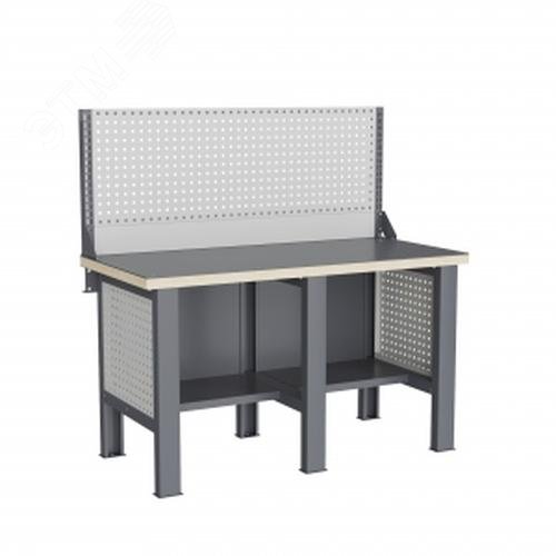 Изображение товара Верстак слесарный FBK 1552.111.2-1 с перфорированным экраном и освещением