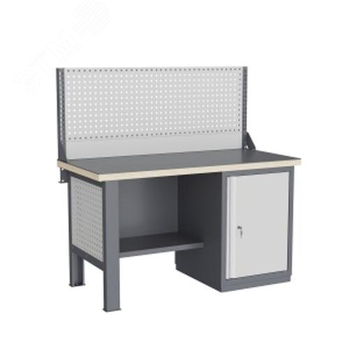 Изображение товара Верстак слесарный FBK 1551.17.3-1 с перфорированной панелью и освещением