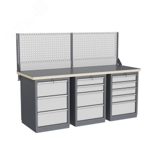 Изображение товара Верстак слесарный FBK 205.345-1 с полками и освещением Россия