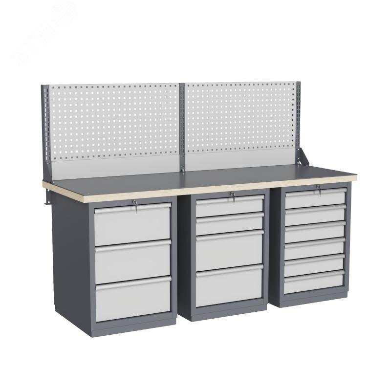 Изображение товара Верстак слесарный FBK 205.346-1 со стальной наладкой и перфорированным экраном