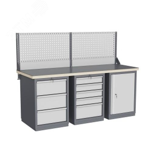 Изображение товара Верстак слесарный FBK 205.357-1 с перфорацией и освещением