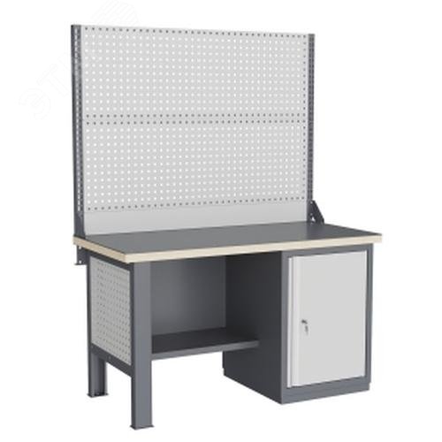 Изображение товара Верстак слесарный FBK 1551.17.3-2 с перфорированным экраном и освещением