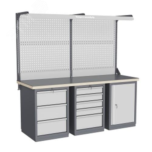 Изображение товара Верстак слесарный FBK 205.357-2F 1993х743 мм максимальная нагрузка 3000 кг Россия