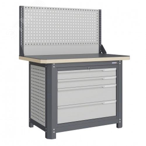 Изображение товара Верстак слесарный MCN 1252.L4-1 с грузоподъемностью 1500 кг и ящиками