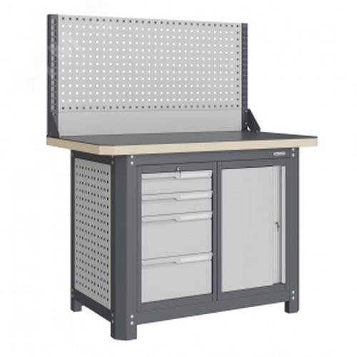 Изображение товара Верстак металлический промышленный MCN 1252.S47-1 с тремя ящиками