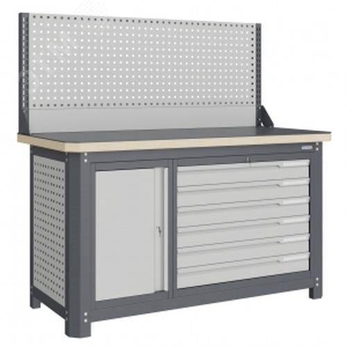 Изображение товара Верста бытов слесарный MCN 1552.S7L6-1 с металлической столешницей и ящиками