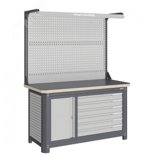 Изображение товара Верстак слесарный MCN 1552.S7L6-2F с ящиками, нагрузка 1500 кг