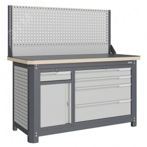 Изображение товара Верстак слесарный MCN 1552.S8L4-1 с двумя тумбами и нагрузкой 1500 кг