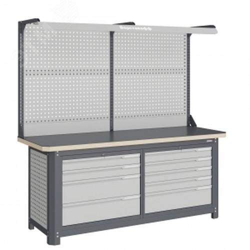 Изображение товара Модульный слесарный верстак MCN 2052.L45-2F с ящиками и грузоподъемностью 2000 кг