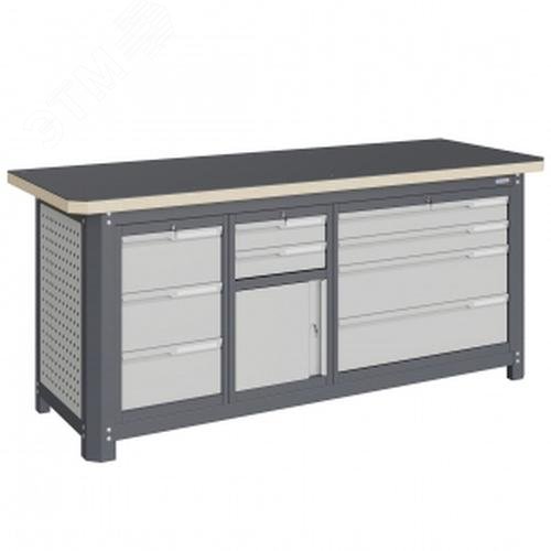 Изображение товара Верстак модульный MCN 2052.S39L4 из металла с ящиками и усиленной столешницей