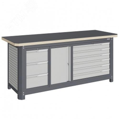 Изображение товара Модульный металлический верстак MCN 2052.S37L6 с ящиками и защитой Изображение товара Модульный металлический верстак MCN 2052.S37L6 с ящиками и защитой