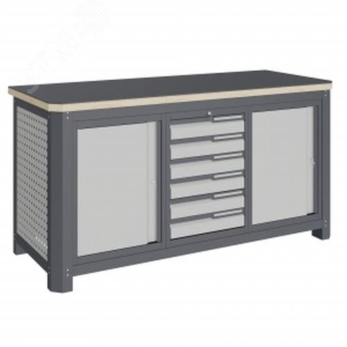 Изображение товара Верстак слесарный MCN 1552.S677 металлический, грузоподъемностью 1500 кг, Россия