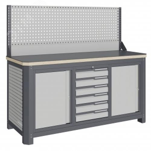 Изображение товара Верстак слесарный MCN 1552.S677-1 из металла с нагрузкой 1500 кг