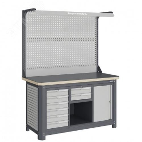 Изображение товара Верстак слесарный MCN 1552.S267.2-2F с нагрузкой 1500 кг Россия