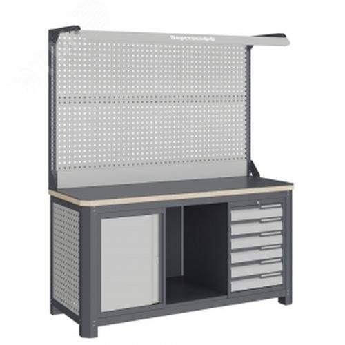 Изображение товара Верстак слесарный MCN 1552.S67.1-2F с ящиками, нагрузка 1500 кг, Россия