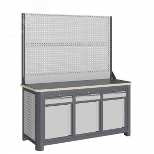 Изображение товара Верстак слесарный MCN 1552.S888-2 с тремя тумбами для профессиональной работы