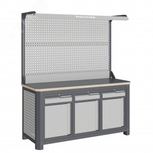 Изображение товара Верстак слесарный MCN 1552.S888-2F с тумбами и максимальной нагрузкой 1500 кг